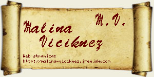 Malina Viciknez vizit kartica